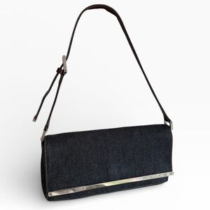 Fendi Denim Baguette Vintage Shoulder Bag